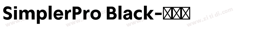 SimplerPro Black字体转换